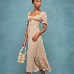 *SOLD* Reformation Cabernet dress in champagne